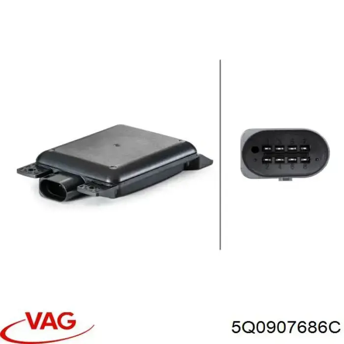 Czujnik kontroli martwej strefy tylny (martwego polam martwego punktu) VAG 5Q0907686C cena, od 148,12 USD