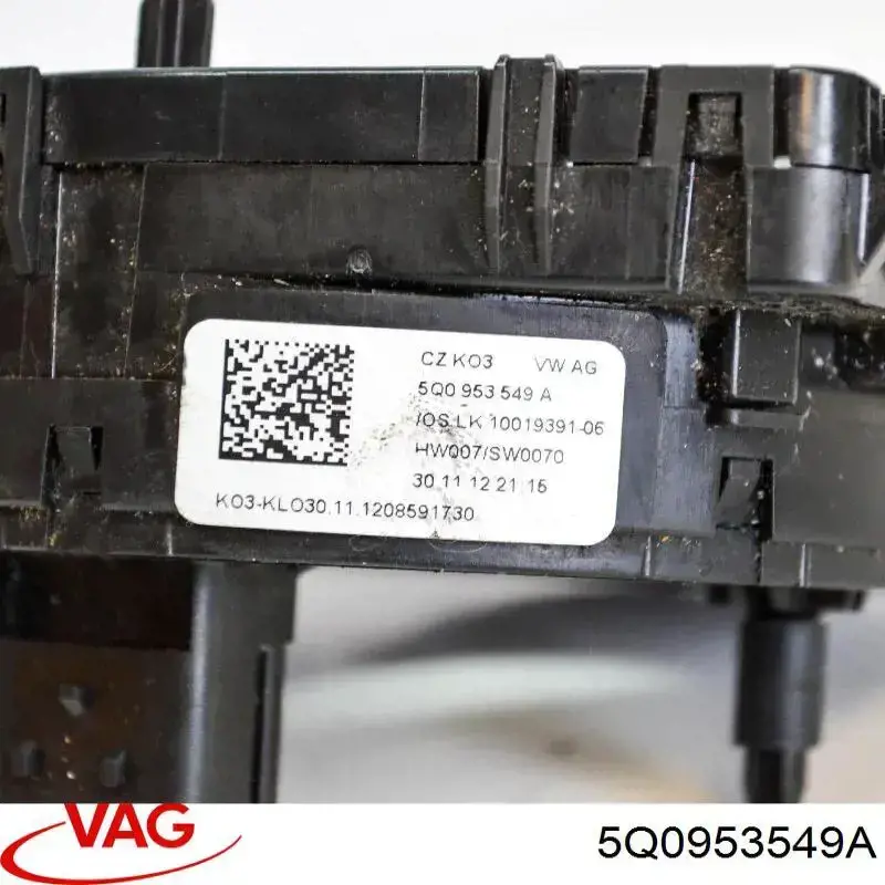 Pierścień kontaktowy AIRBAG, taśma kierownicy VAG 5Q0953549A cena, od 67,69 USD