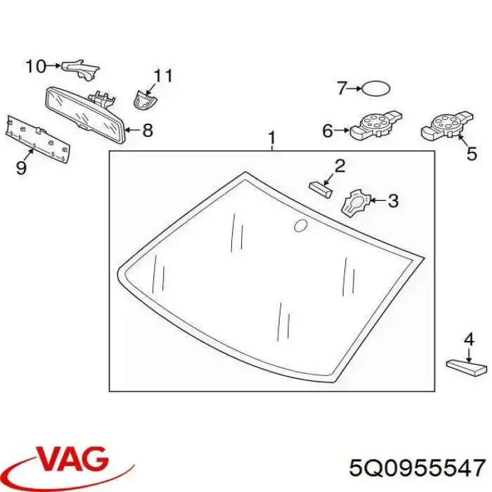 Czujnik deszczu 5Q0955547 VAG