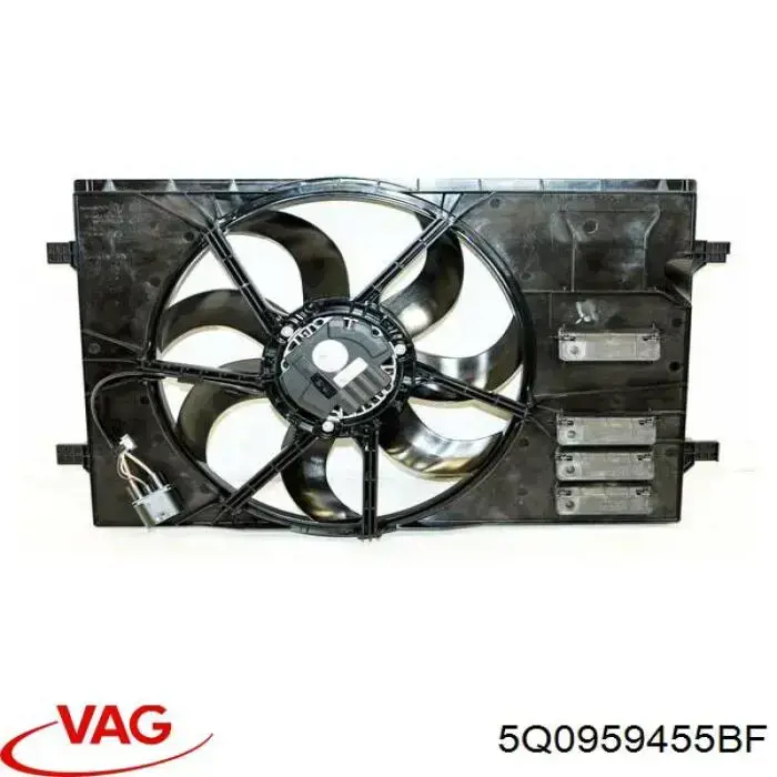 Dyfuzor chłodnicy, w komplecie z silnikiem i wirnikiem VAG 5Q0959455BF cena, od 265,69 USD