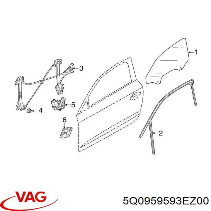 Blok komfortu przednich drzwi VAG 5Q0959593EZ00 cena, od 56,18 USD