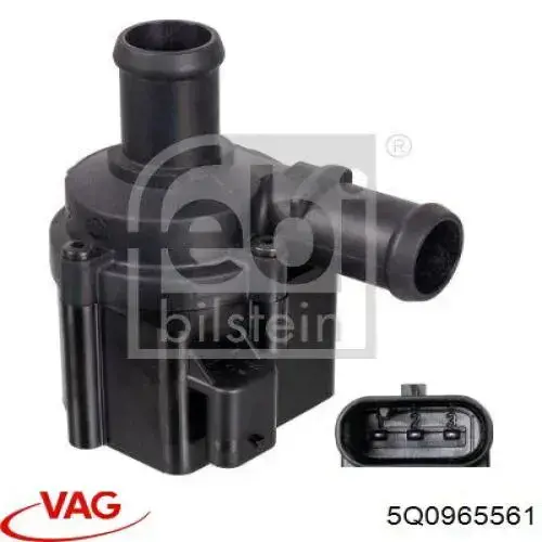 Pompa chłodzenia wodą, dodatkowa elektryczna 5Q0965561 VAG