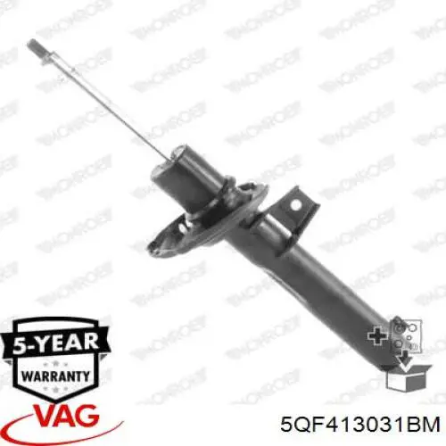 Do koszyka 5QF413031BM VAG Amortyzator przedni