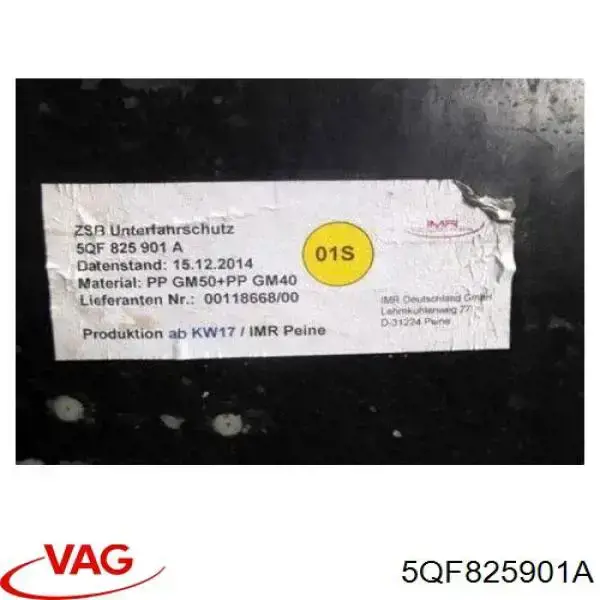 5QF825901A VAG Osłona silnika, miski (przedziału silnika)