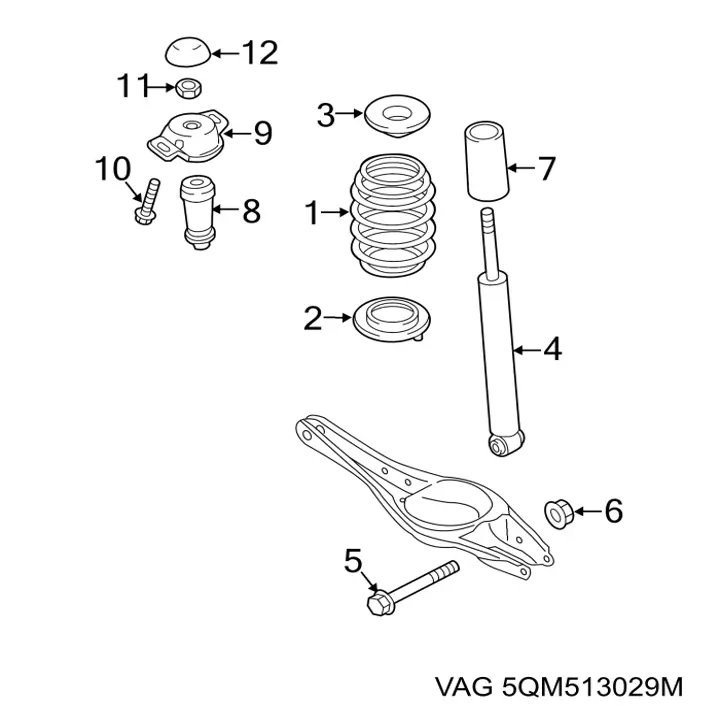 Amortyzator tylny VAG 5QM513029M cena, od 4,31 USD