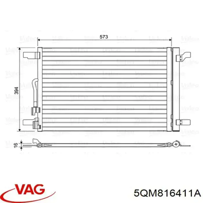 5QM816411A VAG Chłodnica klimatyzacji