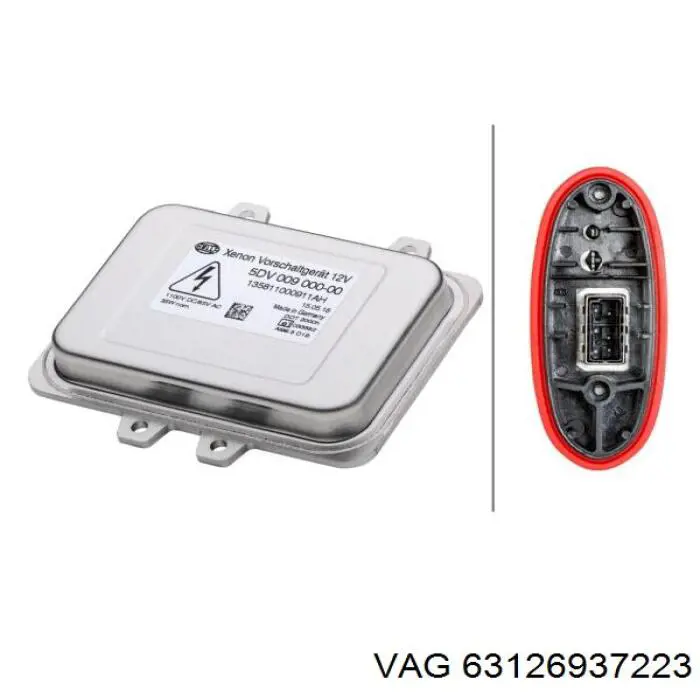 Do koszyka 63126937223 VAG Ksenon, sterownik