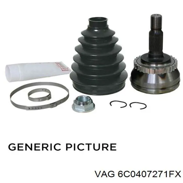 6C0407271FX VAG Półoś napędowa przednia lewa