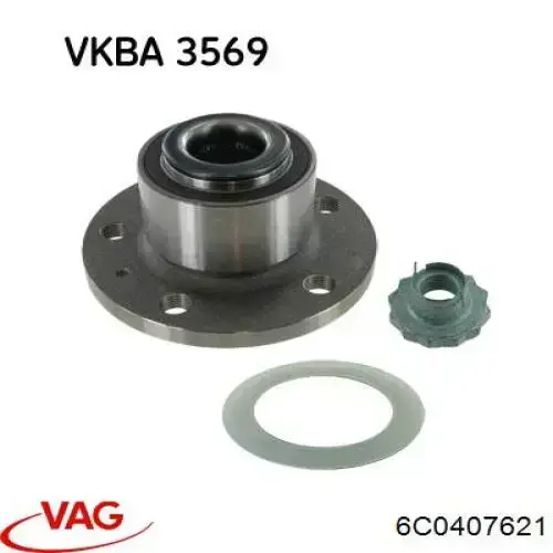 6C0407621 VAG Piasta przednia