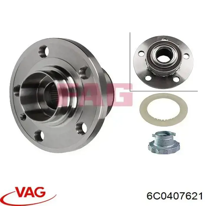 Do koszyka 6C0407621 VAG Piasta przednia