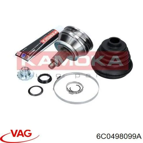 Przegub homokinetyczny przedni zewnętrzny VAG 6C0498099A cena, od 33,42 USD