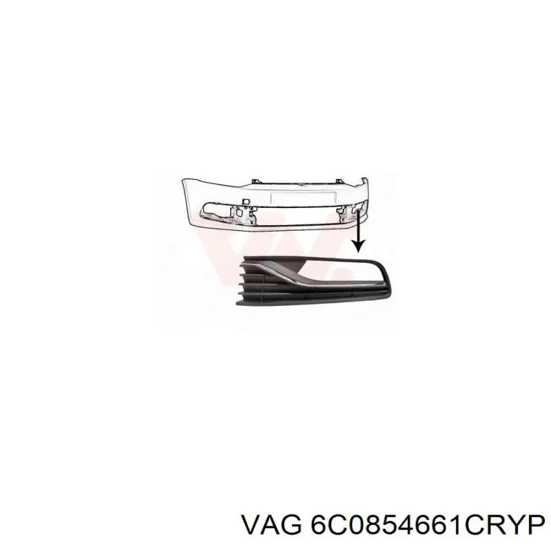 6C0854661CRYP VAG Kratka zderzaka przedniego lewa