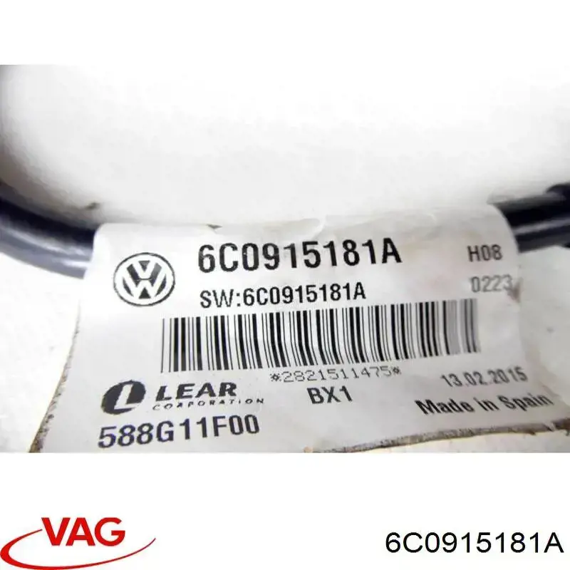 6C0915181A VAG Przewód masowy akumulatora