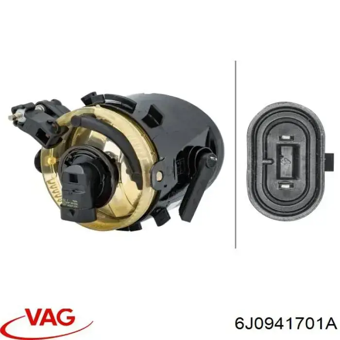 6J0941701A VAG Lampa przeciwmgielna lewa