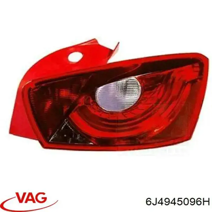 Lampa zespolona tylna prawa VAG 6J4945096H cena, od 78,32 USD