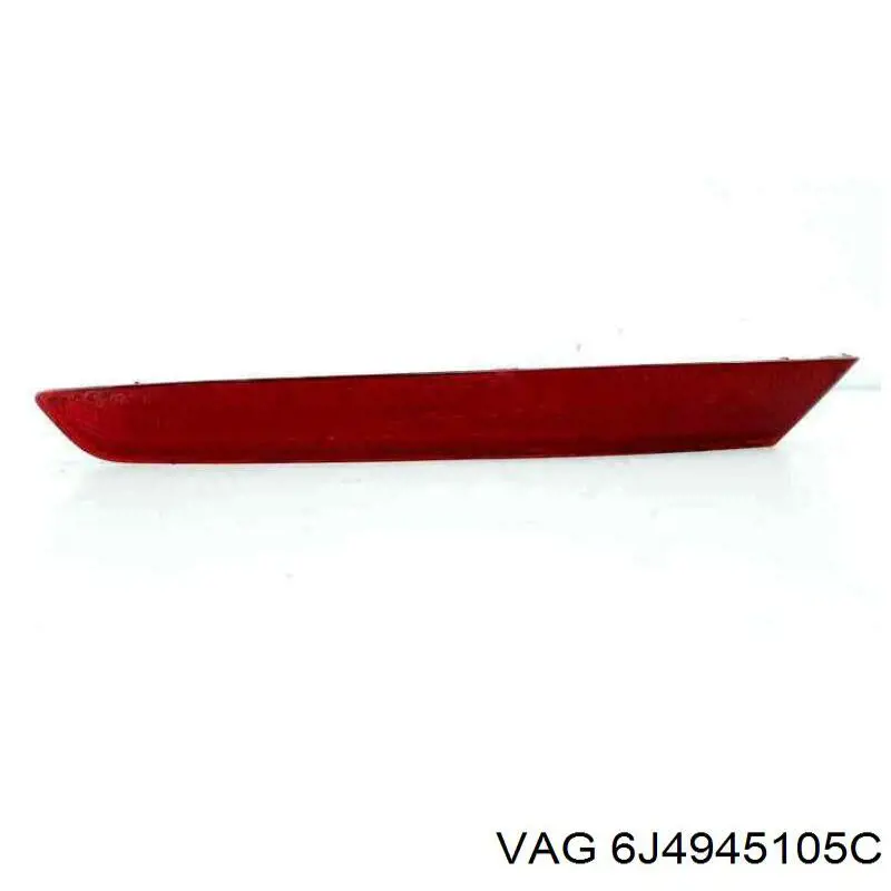 6J4945105C VAG Lampa odblaskowa zderzaka tylnego