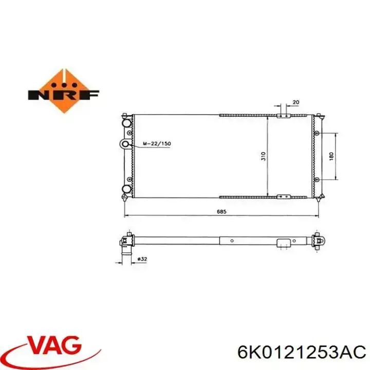 6K0121253AC VAG chłodnica silnika