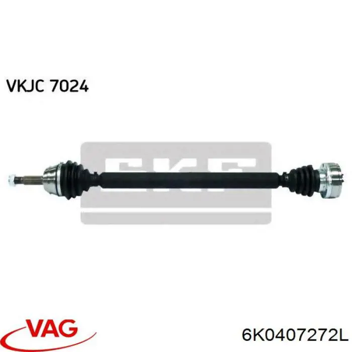 Półoś napędowa przednia prawa VAG 6K0407272L cena, od 44,33 USD