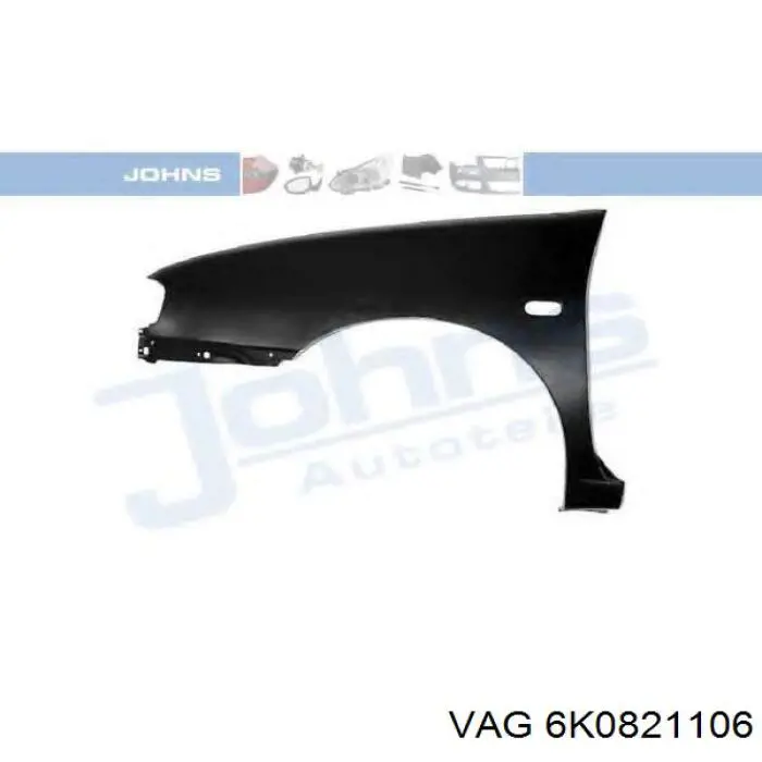 Błotnik przedni prawy VAG 6K0821022 cena, od 104,35 USD