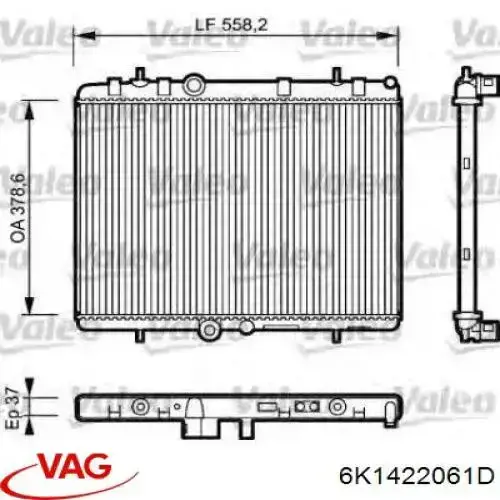 6K1422061D VAG Listwa kierownicza (maglownica)
