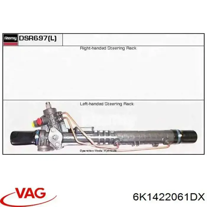 Listwa kierownicza (maglownica) VAG 6K1422061DX cena, od 145,30 USD