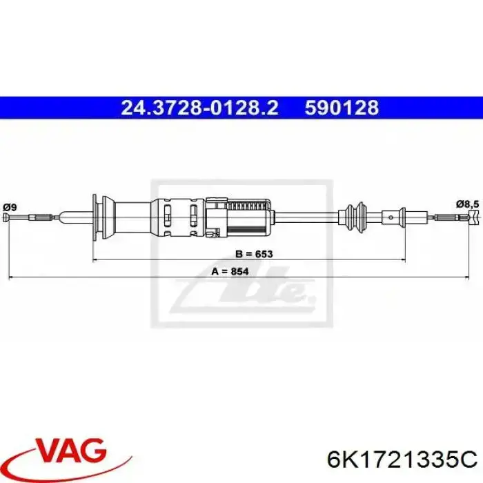 6K1721335C VAG Linka sprzęgła