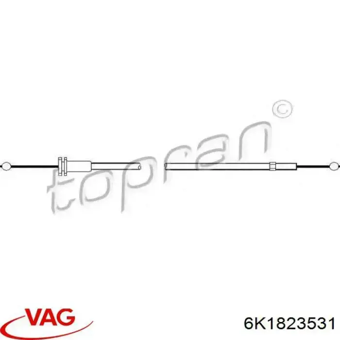 6K1823531 VAG Linka otwierania maski