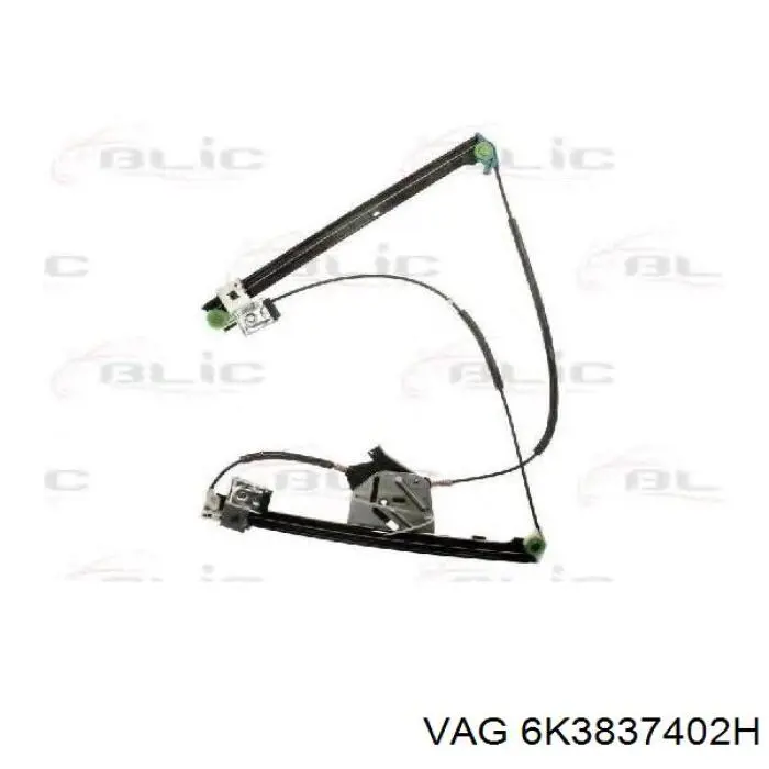 Mechanizm podnoszenia szyby drzwi przednich prawych VAG 6K3837402H cena, od 70,55 USD