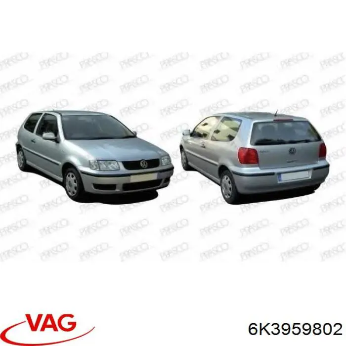 Do koszyka 6K3959802 VAG Silniczek podnośnika szyby drzwi przednich prawych
