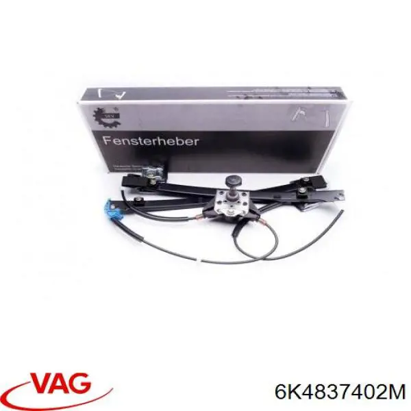 Do koszyka 6K4837402M VAG Mechanizm podnoszenia szyby drzwi przednich prawych