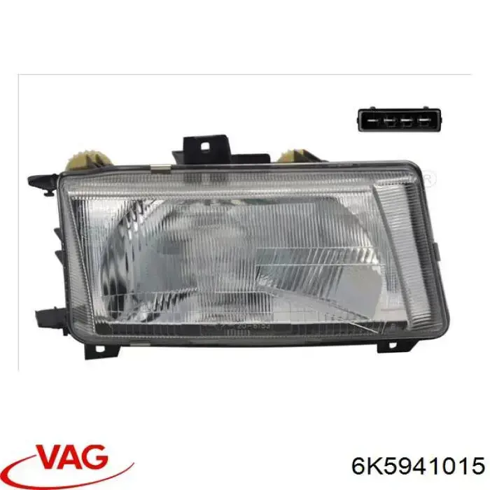 Do koszyka 6K5941015 VAG Reflektor lewy