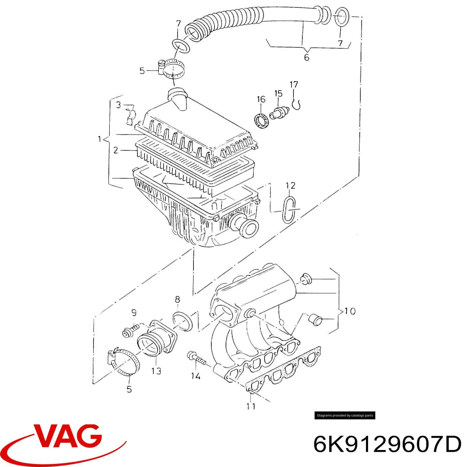 Obudowa filtra powietrza do Seat Inca  6K9