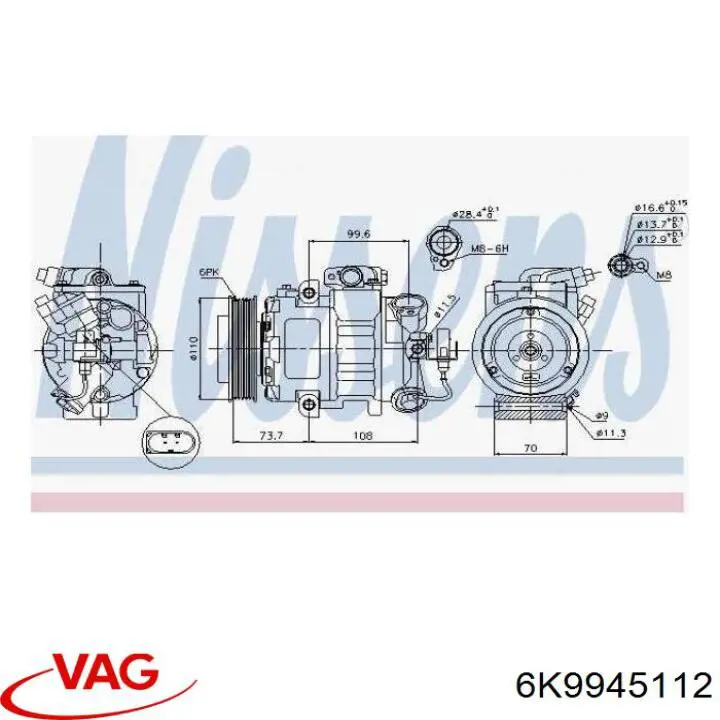 Do koszyka 6K9945112 VAG Lampa zespolona tylna prawa