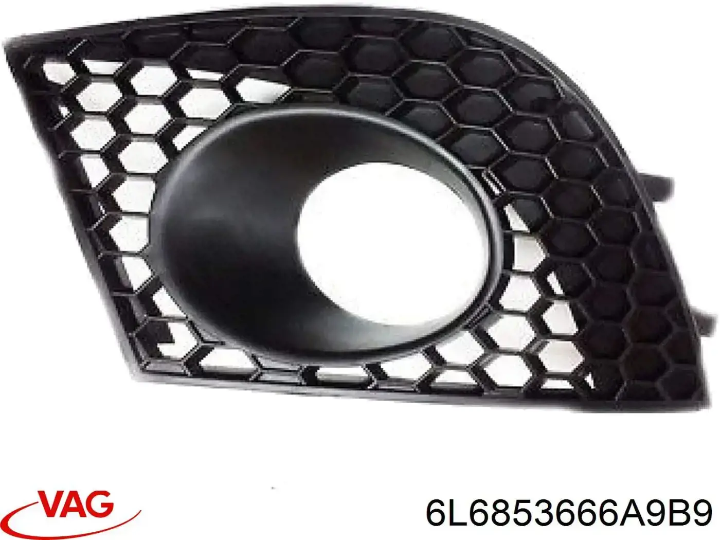 Zaślepka (kratka) lamp przeciwmgielnych zderzaka przedniego prawa VAG 6L6853666A cena, od 47,67 USD