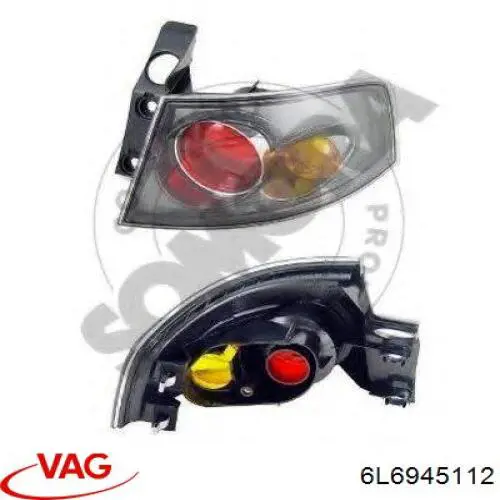 Do koszyka 6L6945112 VAG Lampa zespolona tylna prawa zewnętrzna