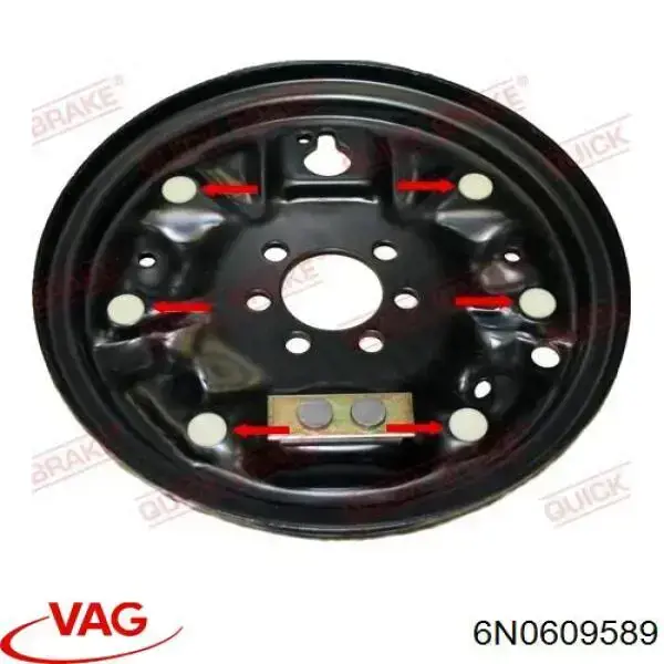 Zestaw montażowy szczęk hamulcowych tylnych VAG 6N0609589 cena, od 3,08 USD