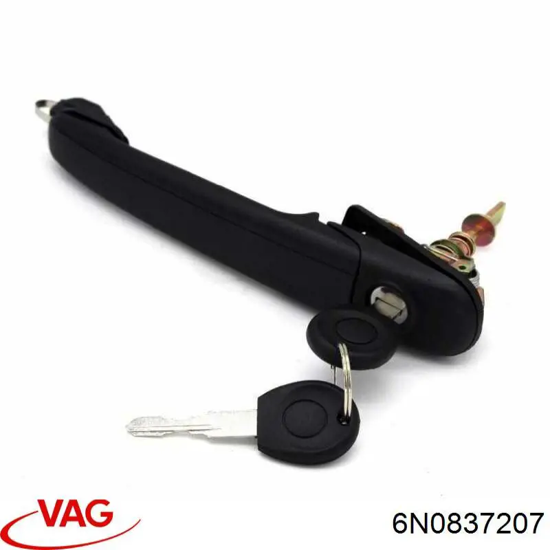 Do koszyka 6N0837207 VAG Klamka drzwi przednich zewnętrzna lewa