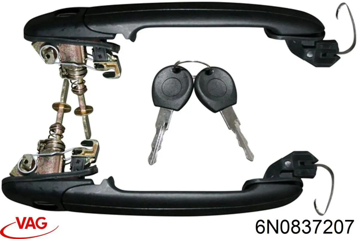 Klamka drzwi przednich zewnętrzna lewa VAG 6N0837207 cena, od 23,88 USD
