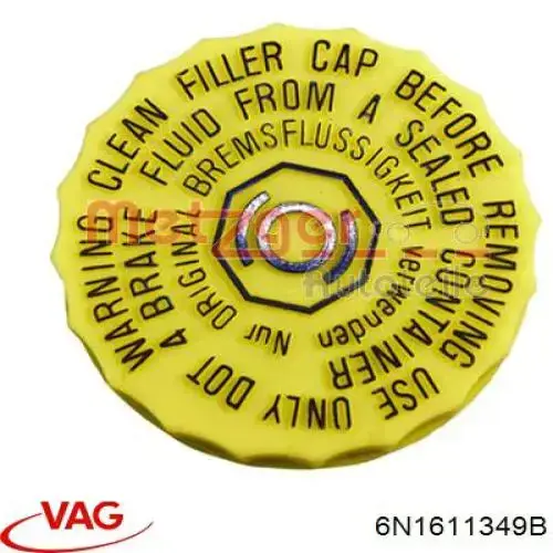 Pokrywa zbiornika głównego cylindra hamulcowego VAG 6N1611349B cena, od 7,81 USD