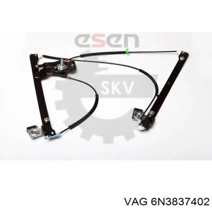6N3837402E VAG Mechanizm podnoszenia szyby drzwi przednich prawych