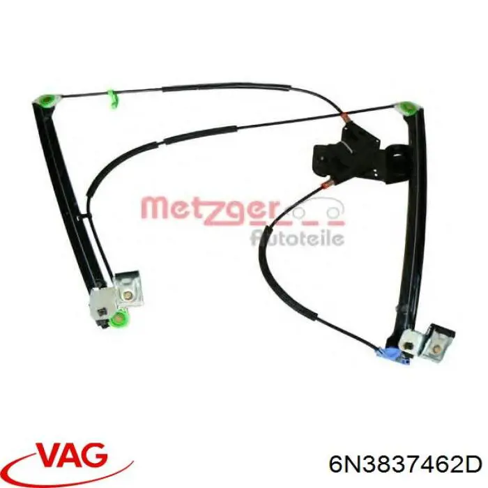 Do koszyka 6N3837462D VAG Mechanizm podnoszenia szyby drzwi przednich prawych