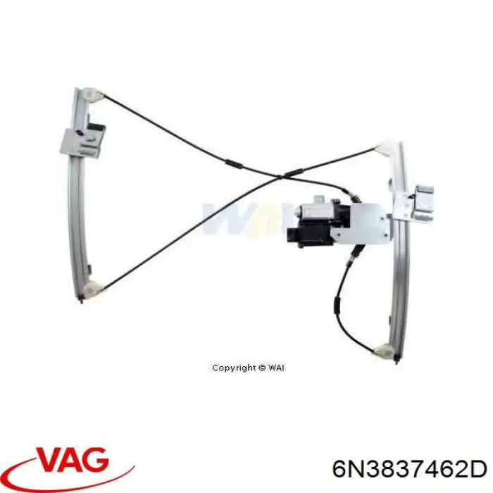 Mechanizm podnoszenia szyby drzwi przednich prawych VAG 6N3837462D cena, od 38,38 USD