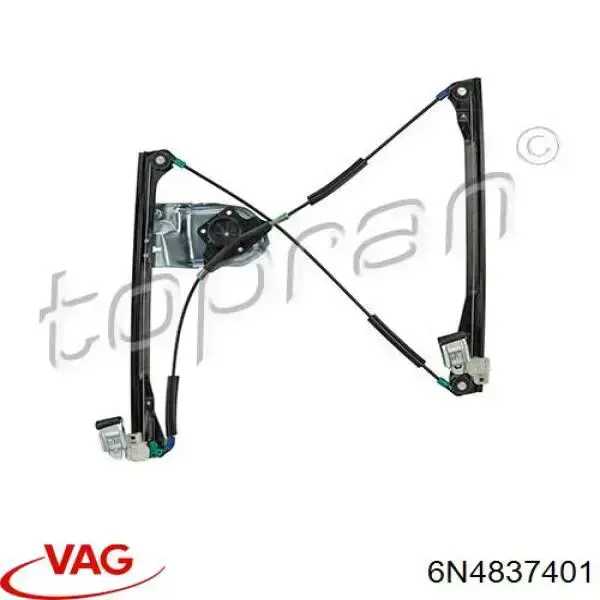 Do koszyka 6N4837401 VAG Mechanizm podnoszenia szyby drzwi przednich lewych