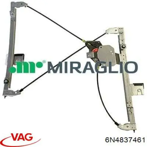 Do koszyka 6N4837461 VAG Mechanizm podnoszenia szyby drzwi przednich lewych