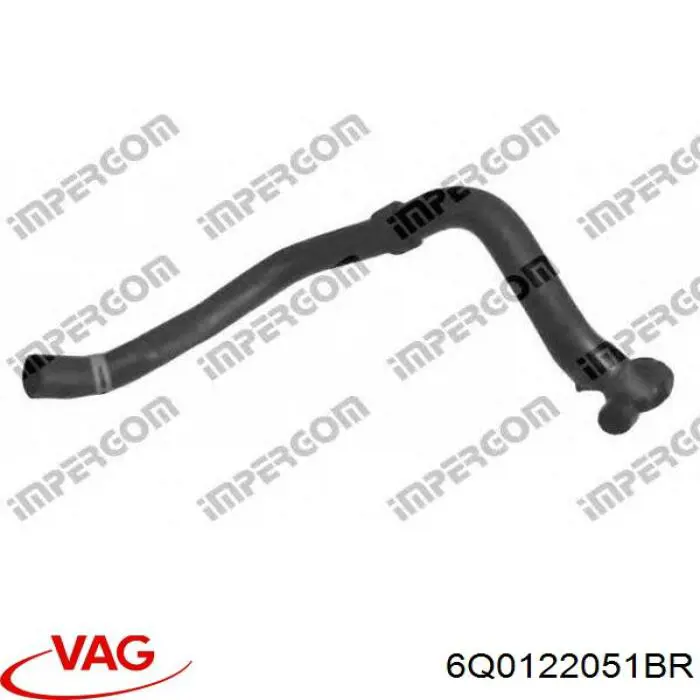 Przewód (króciec) chłodnicy dolny VAG 6Q0122051BR cena, od 35,64 USD