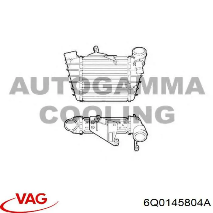 6Q0145804A VAG Chłodnica intercoolera