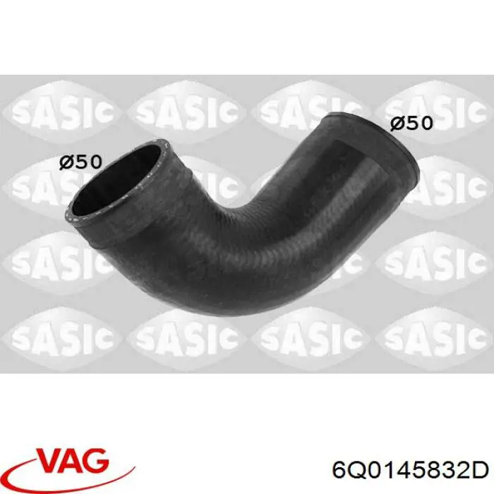 6Q0145832D VAG Przewód (króciec) intercoolera