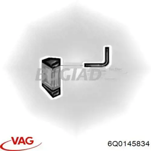 Przewód (króciec) intercoolera VAG 6Q0145834 cena, od 23,38 USD
