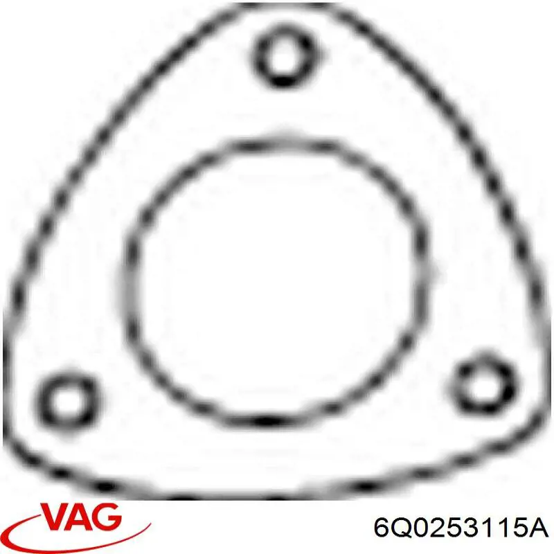 6Q0253115A VAG Uszczelka rury odbiornika tłumika