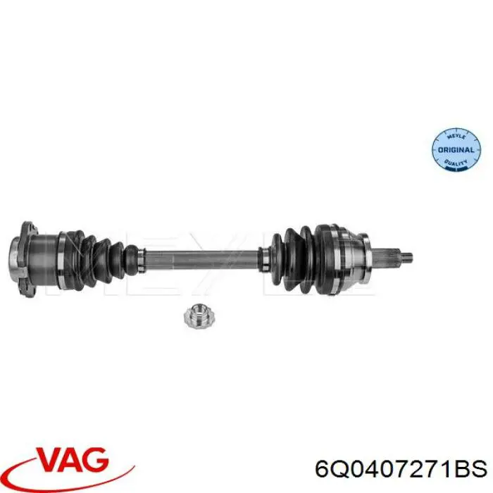 Półoś napędowa przednia lewa VAG 6Q0407271BS cena, od 78,32 USD